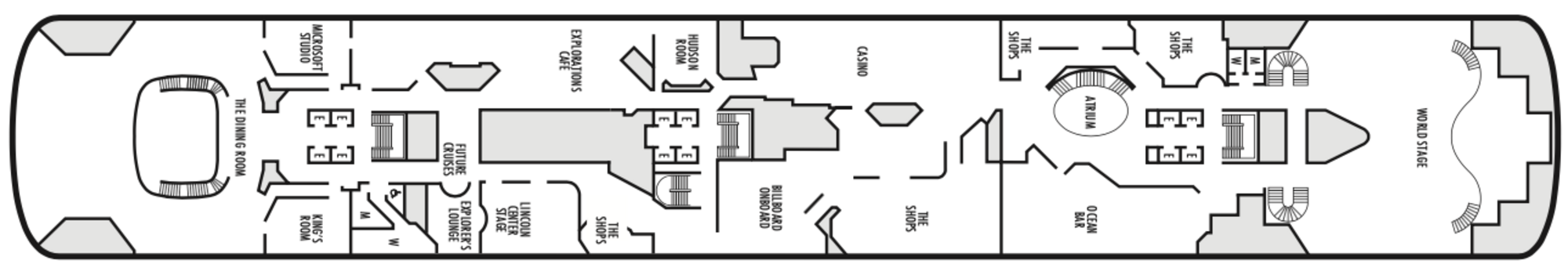 Deck 5 - Upper Promenade plan